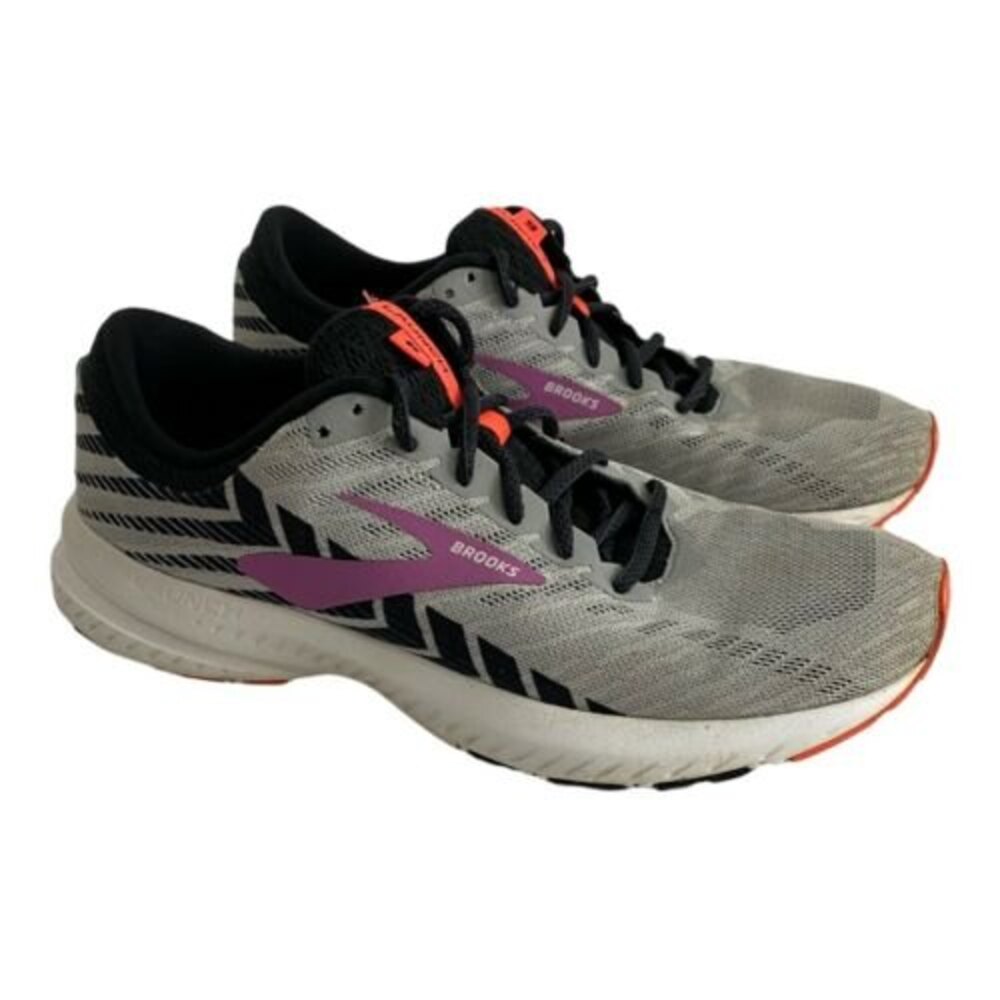 Brooks Launch 6 Running Women Shoes Size 10B Sneaker Gray Black 1202851B027